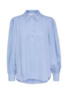 Slfviva Ls Linen Top B Blue Selected Femme