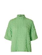 Slfmonika Ss High Neck Top B Green Selected Femme