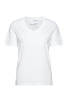 Slfessential Ss V-Neck Tee Noos White Selected Femme