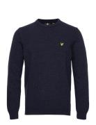 Crew Neck Lambswool Blend Jumper Navy Lyle & Scott