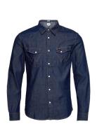 Ls Western Shirt Navy Wrangler