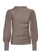 Rifagz Puff Blouse Grey Gestuz