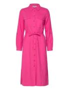 Onlcaro Ls Linen Shirt Dress Cc Pnt Pink ONLY