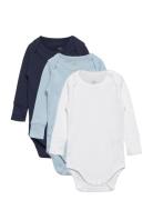 3 Pack Rib Jersey Long Sleeve Body White Copenhagen Colors