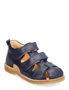 Sandals - Flat - Closed Toe - Blue ANGULUS