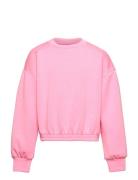 Kogscarlett L/S Short O-Neck Bo Swt Pink Kids Only