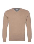 Basic V Neck Sweater Brown Tom Tailor