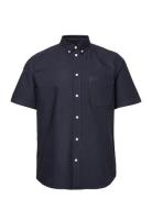 Michael Oxford Shirt Ss Black Wood Wood