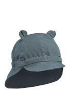 Gorm Linen Sun Hat Blue Liewood