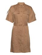 Drapy Tencel Shirt Dress Brown Calvin Klein