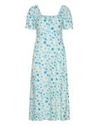 Enibiza Ss Midi Dress Aop 7014 Blue Envii