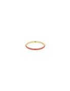 Classic Stack Ring Red Design Letters