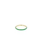 Classic Stack Ring Green Design Letters