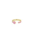 Rainbow Dot Ring Pink Design Letters