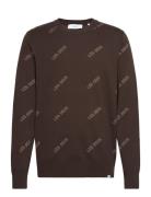 Les Deux Logo Cotton Knit Brown Les Deux