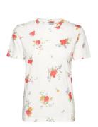 Slfsunna Ss Printed Tee White Selected Femme