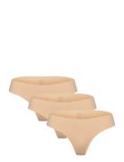 Pcnamee Thong 3-Pack Noos Beige Pieces