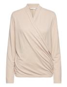 Alanoiw Wrap Blouse Beige InWear