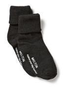 Cotton Socks - Anti-Slip Grey Melton