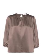 Silk Blouse Brown Rosemunde