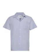 Lawson Poplin Ss Shirt Blue Les Deux