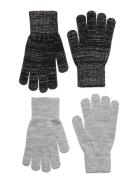 Glitter Gloves - 2-Pack Black Melton
