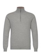 Man Half Zip Grey Davida Cashmere