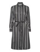 Rel Striped A-Line Shirt Dress Black GANT