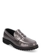 Penny Loafer - Grey Polido Leather Grey Garment Project