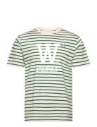 Ace Big Logo & Badge T-Shirt Green Double A By Wood Wood