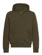 Double-Knit Full-Zip Hoodie Khaki Polo Ralph Lauren