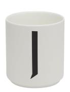 Porcelain Cup A-Z, Æ, Ø White Design Letters