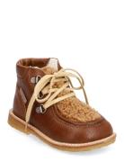 Boots - Flat - With Laces Brown ANGULUS