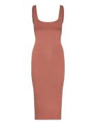 Sensual Knitted Bodycon Dress Brown Calvin Klein