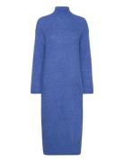 Slfmaline Ls Knit Dress High Neck Noos Blue Selected Femme