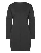 Technical Knit Ls Fitted Dress Black Calvin Klein