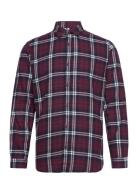 Jjplain Fall Check Shirt Ls Burgundy Jack & J S