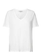 Leti V-Hals T-Shirt White Minus