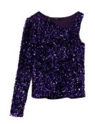 Nlfglam Shoulder Short Top Purple LMTD