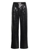 Slfalaia Hw Long Sequins Pant B Black Selected Femme