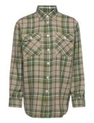 Relaxed Fit Plaid Twill Utility Shirt Green Polo Ralph Lauren