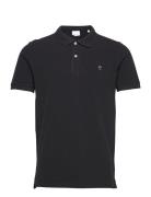 Toke Basic Badge Polo - Gots/Vegan Black Knowledge Cotton Apparel