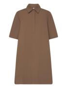 Esgrass Ss Dress Short F Brown Enkel Studio