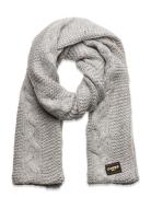 Cable Knit Scarf Grey Superdry