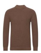 Slhreg-Dan Structure Crew Neck Brown Selected Homme