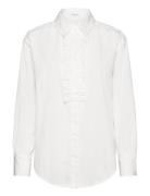 Rwsebony Shirt W/Ruffles White Rosemunde