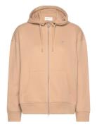 Rel Shield Zip Hoodie Beige GANT