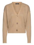 Logo Cotton-Blend Jacquard Cardigan Beige Lauren Ralph Lauren