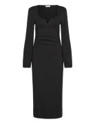 Rudina Puff Sleeve Midi Dress Black Bubbleroom