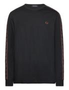 Taped Long Sleeve Tee Black Fred Perry